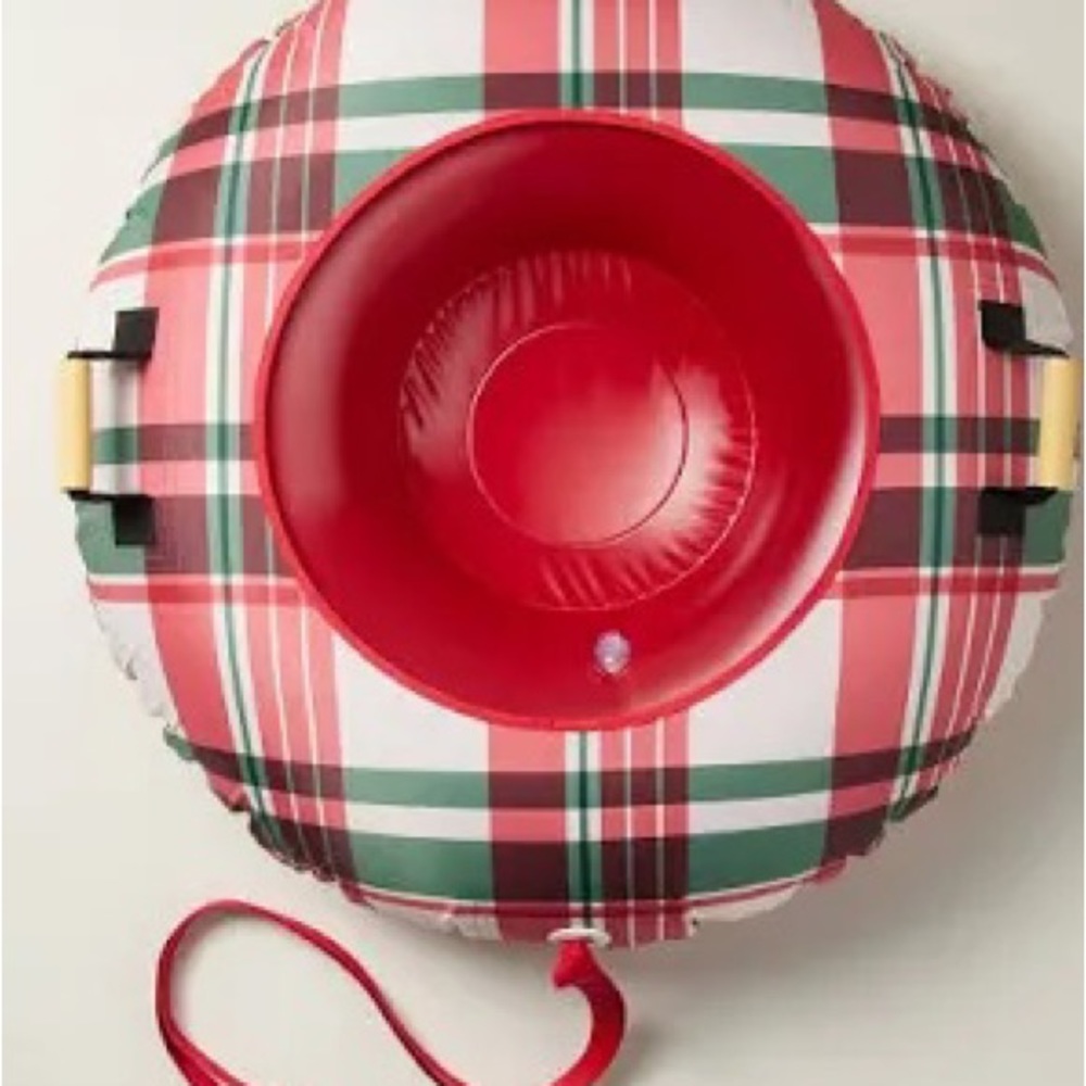 New in Box Hearth and Hand Festive Plaid Snow Tube